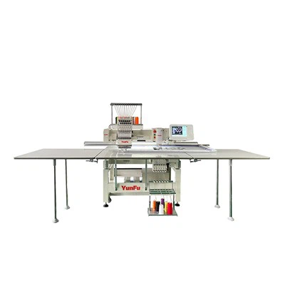 1+1 Шапка, смесена с машина за бродиране с верижни шевове